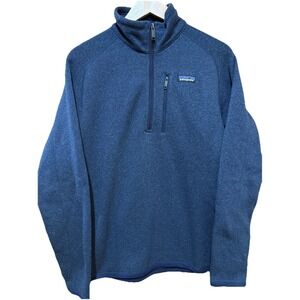 Patagonia Men's Better Sweater 1/4 Zip Pullover Fleece Jacket Navy Medium EUC
